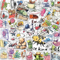 100 PCS Bug Stickers Pack – Waterproof Bug Decals for Water Bottles, Laptops, Phones, Notebook, Cars – Cool Vibrant Graphics for Bugs Enthusiast - color: Bug