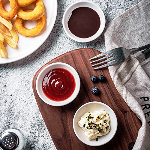 UIBFCWN 20 Pack Ceramic Dipping Bowls, 3 Inch Dipping Sauce Bowls/Dishes, 1.2 oz Soy Sauce Dish, Asian Dipping Dishes for Ketchup, BBQ, Side Dish, Sushi, Condiments, Appetizer - color: Round, size: 20 Pack