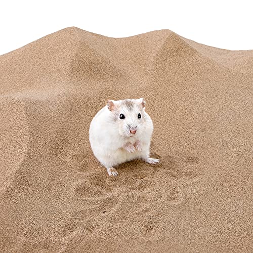 Niteangel Hamster Desert Bath Sand with Sand Bath Scoop| No-Dust Bath or Potty Litter Sand for Hamster Chinchillas Gerbil Mice Degu or Other Small Pets 6lb