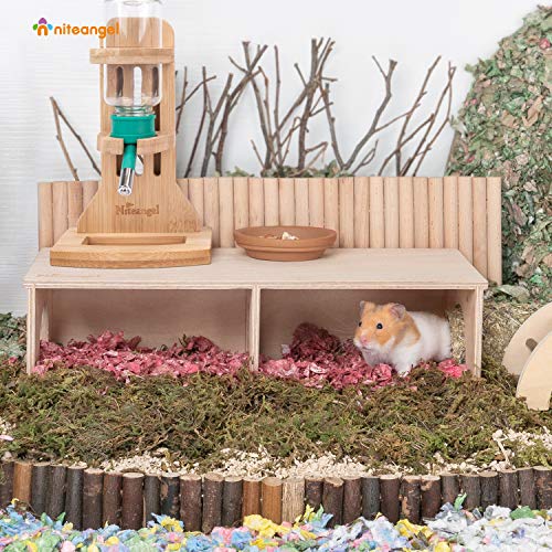 Niteangel Hamster Secret Peep Shed 2-Chamber Hideout & Tunnel Exploring Toys (Large - for Syrian Hamster) - size: Large - for Syrian Hamster