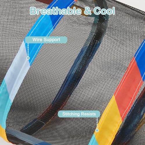Glittme 48" Mesh Cat Tunnel, Breathable Pet Play Tube for Cats and Rabbits | Collapsible Kitten Tube Featuring A See-Through Mesh Design And Bonus Mouse Teaser For Indoor Play And Hiding - color: Colorful