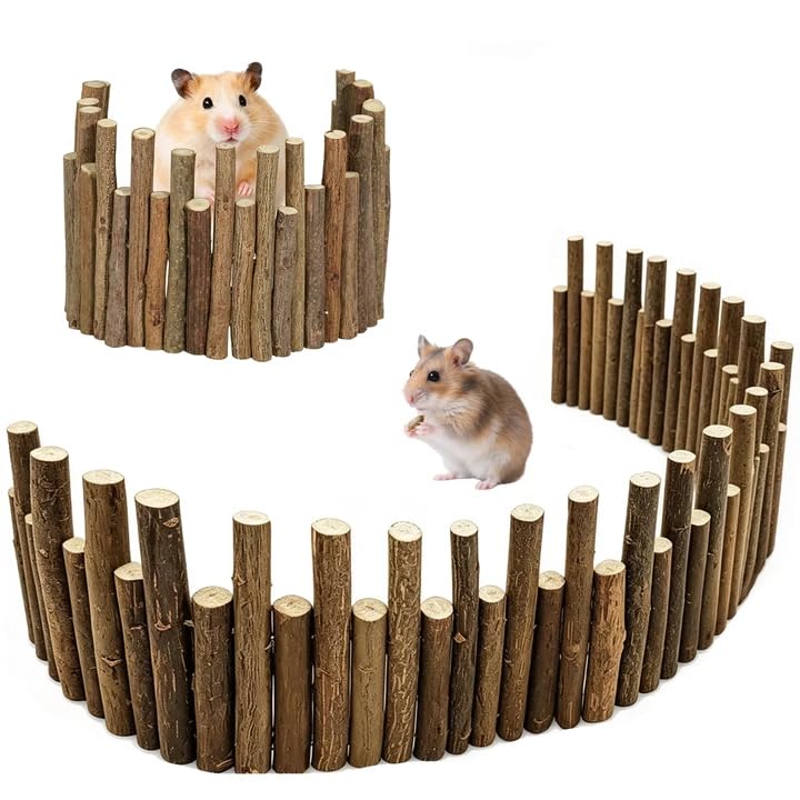 Bendable Hamster Bridge Fence 19.7&9.8In Wooden Hamster Ladder Rat ClimbingToys Cage Accessories for Syrian Hamster Gerbil Mouse