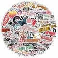 100Pcs Grunge Stickers, 90's Grunge Music, Rock Stickers, Rock Band Decals, Music Gifts for Men and Women - color: Grunge Stickers