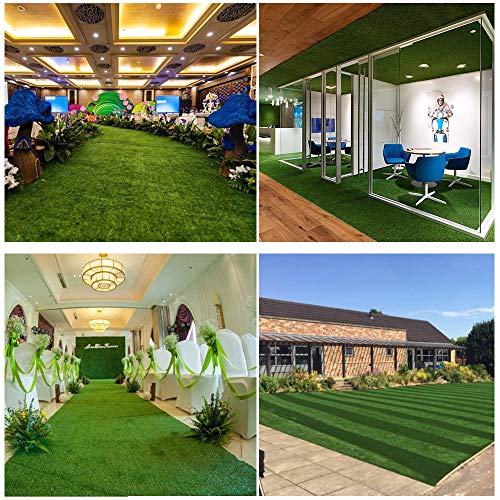 Petgrow Synthetic Artificial Grass Turf 3FTX9FT for Indoor Outdoor Dog Synthetic Grass Mat, Party Wedding Christmas Balcony Garden Astro Turf Rug,Drainage Holes Faux Fake Grass Rug Carpet for Pets - size: 3' x 9' (Rectangular)