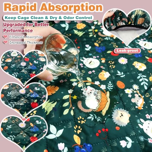 Ferret Cage Liner for Ferret Nation & Critter Nation Cage | Washable Bedding, Leakproof Cage Accessories for Ferrets, Chinchillas, Rats & Other Small Animals(Single Unit combo) - style: Single Unit combo
