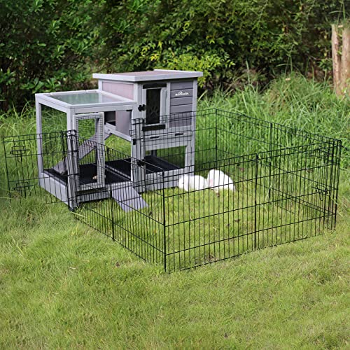 Aivituvin Pet Playpen, Small Animal Cage, Exercise Pen and Enclosure with Waterproof Floor Mat and Door- Package is Extension Playpen ONLY