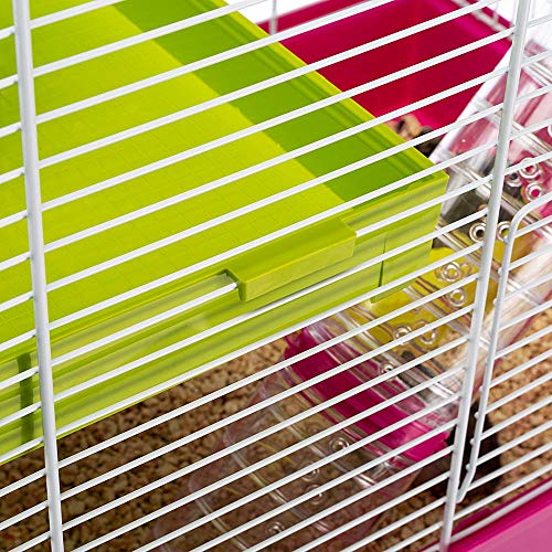 Ferplast Laura Small Hamster Cage | Fun & Interactive Cage Measures 18.11L x 11.61W x 14.8H & Includes All Accessories - style: Laura Hamster Cage