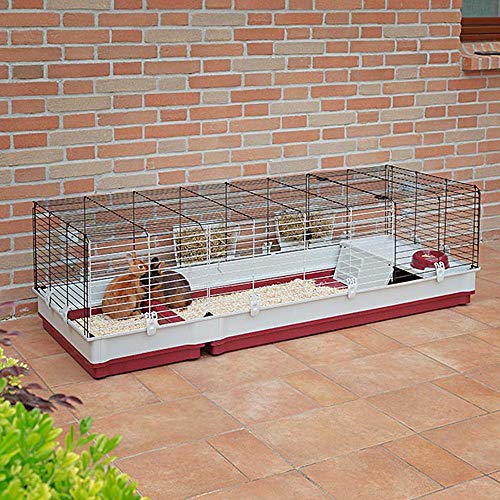 Ferplast Krolik XXL Rabbit Cage w/Wire Extension | Rabbit Cage Includes All Accessories & Measures 63.8L x 23.62W x 19.68H Inches | 1-Year Warranty - style: XXL Rabbit Cage