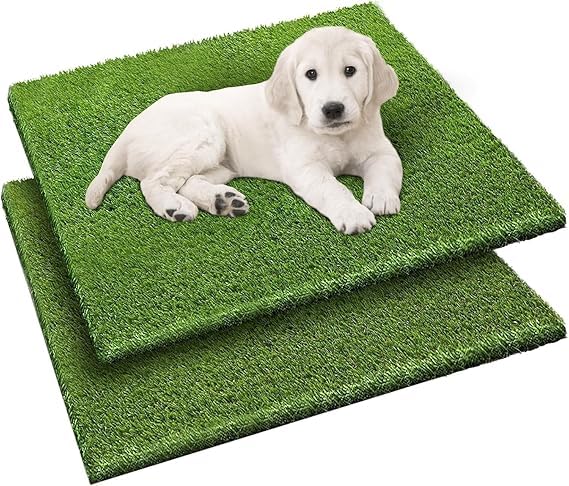 2 Pack Grass Pee Pads for Dogs Potty, Reusable Artificial Grass Mat for Puppy & Cats (26x30 inch) - size: 26x30 inch