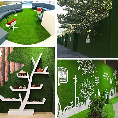 Synthetic Artificial Grass Turf 3FTX24FT, Indoor Outdoor Balcony Garden Pet Rug Turf Home Decor, Faux Grass Rug Carpet with Drainage Holes - size: 3' x 24' (Rectangular)