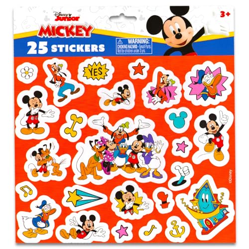 Disney Mickey Mouse Nogginz Set - Bundle with 40 x 50 Inch Lightweight Travel Throw Blanket & Pillow Plus Stickers, More | Kids Super Soft 2 Piece Mickey Bedding Set
