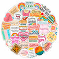100Pcs Gratitude Stickers for Water Bottle, Thankful Sticker – Gratitude Gifts Bulk, Positive Quotes Decals – Gifts for Women & Men - color: Gratitude Stickers