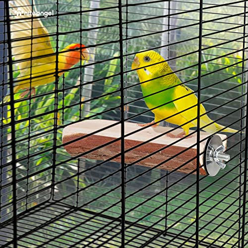 Niteangel Parrot Cage Perch, Wooden Platform for Birds (2 Pack) - size: 2 Pack