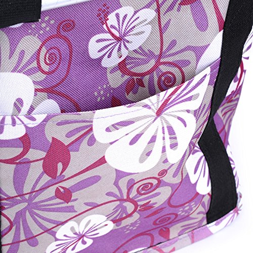 Pet Dog Bike Basket & Carrier Bag- Foldable Detachable Pet Travel Bicycle Basket - Small Animal Dog Cat Rabbit Bike Ride Basket Carrier (Purple) - color: Purple