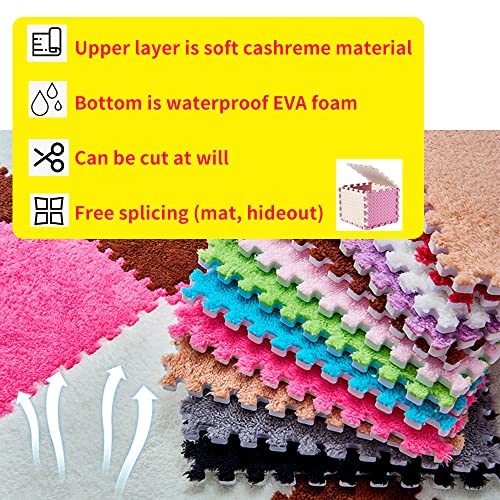 10Pcs 11” x 11” Guinea Pig Pads Washable, Reusable Guinea Pig Fleece Cage Liners, Soft Warm Rabbit Sleep Mat Blanket Bed (White) - color: White X 10