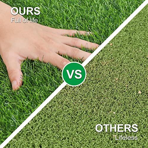 Artificial Grass Door Mat, Fake Grass Rug for Entrance, Dog, 24" x 36" | Realistic look, Durable TPR bottom, Non-Slip, Safety material, Soft underfoot - size: 2' x 3' (Rectangular)