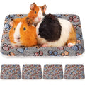 4 Pack Ultra Soft Dog Cat Bed Mat Small Animal Guinea Pig Bed with Cute Print Reversible Fleece Dog Crate Kennel Pad Cozy Washable Thickened Hamster Pet Beds Mat(13 x 10 Inches,Gray) - color: Gray, size: 13 x 10 Inches