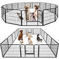 BestPet | Dog Playpen | 24", 16 Panels | Heavy Duty Metal Pet Exercise Pen | Indoor/Outdoor Fence Panels | Rust-Resistant, Removable, Tool-Free Setup | Anti-Skid, Expandable Design - style: 16 panels