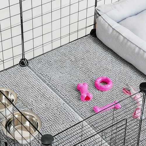 5 Pcs Guinea Pig Cage Liner 16 x 24 Inch Dark Gray Guinea Pig Bedding Washable Training Mat Reusable Small Animal Sleeping Pee Pads for Bunny Hamster