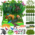 47 Pcs Rainforest Animals Figure Rainforest Diorama Kit Habitat Project Box - style: Rainforest