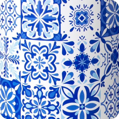 Swig Life 30oz Leakproof To-Go Tumbler with Handle, Indigo Tiles | Leakproof Lid - Triple Insulated Stainless Steel - Handle & Straw Included - Cup Holder Friendly - Dishwasher Safe - color: Indigo Tiles