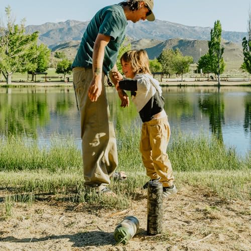 BOTTLE BOTTLE Stainless Steel Water Bottle 32 oz Black Camouflage | Straw Lid, Insulated Cup, Stay Cold Hot, Leak-Proof, Wide Mouth Water Bottles for Men - color: Black Camouflage