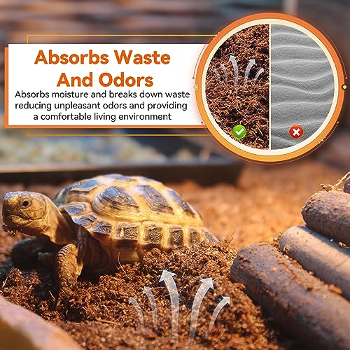 8 Pack Coconut Fiber Substrate, Natural Coco Coir Bedding for Reptiles Turtles, Tortoises, Snake, Hermit Crab, Gecko, Lizard, Bioactive Terrarium Soil for Humidity Control and Plant Substrate - color: 8 Pack