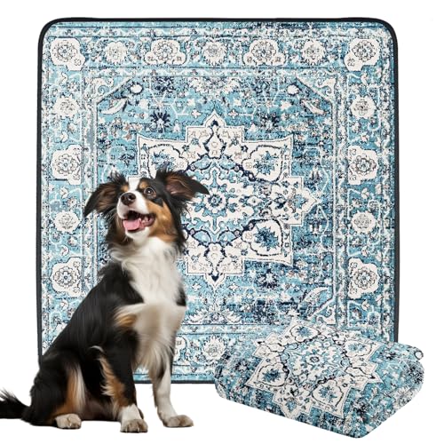 Ocean-Blue Non-Slip Dog Washable Pee Pad Extra Large 72" x 72", Reusable Pet Training Pad for Dogs, Cats, and Puppies - color: Ocean Blue, size: 72"x72" 1Pack