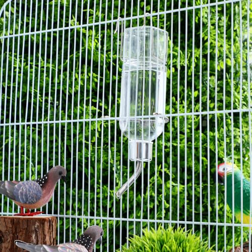 SEWACC 2pcs Pet Water Bottle for Cage Crate, 11. 8oz Non-drip Water Dispenser Hanging Waterer Drinking Bottle for Small Animal Rabbit Bunny Guinea Pig - size: 11.8oz
