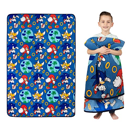Franco Kids Bedding Super Soft Plush Throw Blanket, 62 in x 90 in, Sonic The Hedgehog, Anime - color: Sonic the Hedgehog - Rings for All, size: 62 in x 90 in