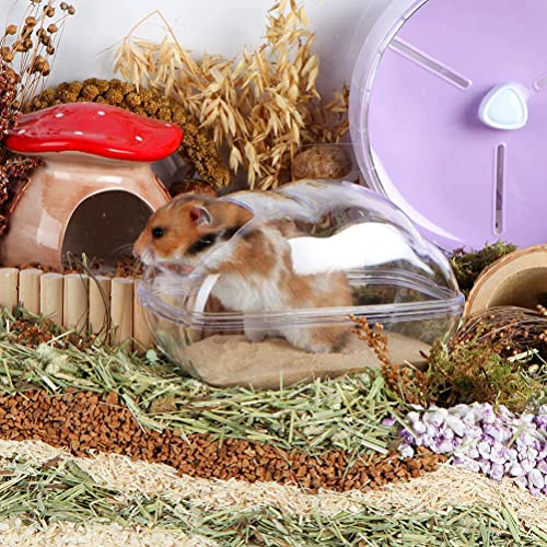 Hamster Small Animal Sand Bath Box Bathtub Critter's Bathroom with Scoop Accessories for Mice Hedgehog Lemming Gerbils or Other Small Pets（Large - size: Large
