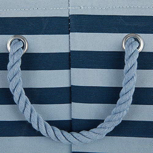 Bone Dry Pet Storage Collection Striped Paw Patch Bin, Dark Navy, Small Round - color: Dark Navy, size: Small Round