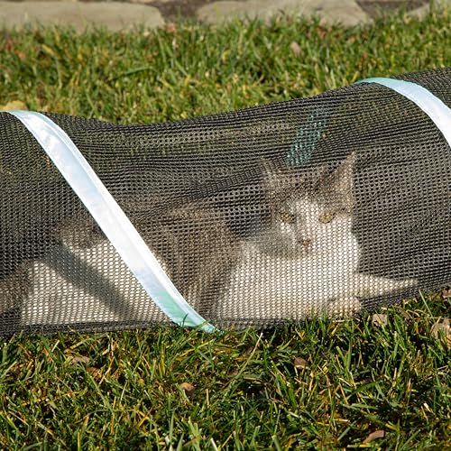 Kitty City Catio Outdoor 10' Cat Tunnel – 10‑Foot Cat‑Sized Play Tunnel, 11” Diameter, Modular Catio Connector for Cats & Small Pets