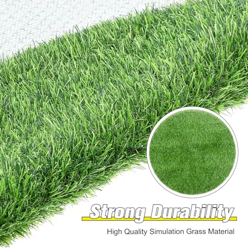 Simulated Grass Round Table Mat 20 Inch Artificial Grass Tabletop Decor for Wedding Party Banquet Indoor Outdoor Use, PVC Placemat