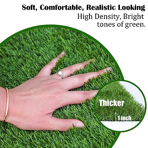 GLOBREEN Fake Grass Pad for Dogs Potty, 19" x 29" Pets Puppy Artificial Turf Pee Pads, Thick & High Drainage for Indoor Outdoor Use - size: 19x29 Inch