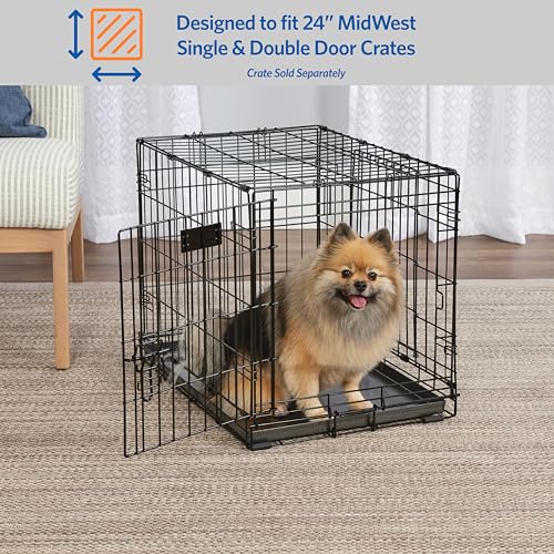 MidWest Homes for Pets Metal Dog Crate Replacement Pan; 24 inch - size: 24 Inch
