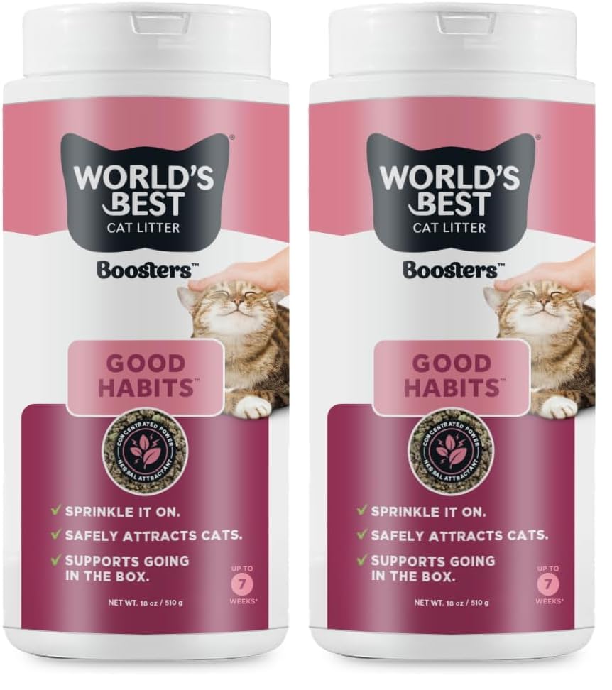 World's Best Cat Litter Boosters Good Habits, 18 oz Canister, Pack of 2 - size: 18 OZ (Pack of 2)