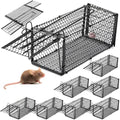 2 Pack Humane Rat Traps, Foldable Cage,9.45 x 4.1 x 4.1 Inches,Black | for Mouse Chipmunks and Squirrels, Reusable Wire Mesh Rodent Traps for Catch & Release, Indoor & Outdoor - size: 9.45 x 4.1 x 4.1 Inches