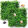 2 PCS Hermit Crab Climbing Toys Faux Grass Mat 10 x 10 Inch Fake Turf Hermit Crab Climbing Wall Square Plastic Aquarium Plants Lawn HermitCrabs Supplies Small Animals Cage Accessories - color: Dark Green