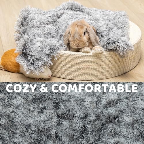 Guinea Pig Blankets 4 Pack, Warm Cozy Fleece Pet Cage Accessories | Washable Cold Weather Small Animal Bedding Mat Cage Liners for Hedgehog, Rabbit, Hamster, Chinchilla (19.2x24in) - size: MEDIUM: 19.2"*24"