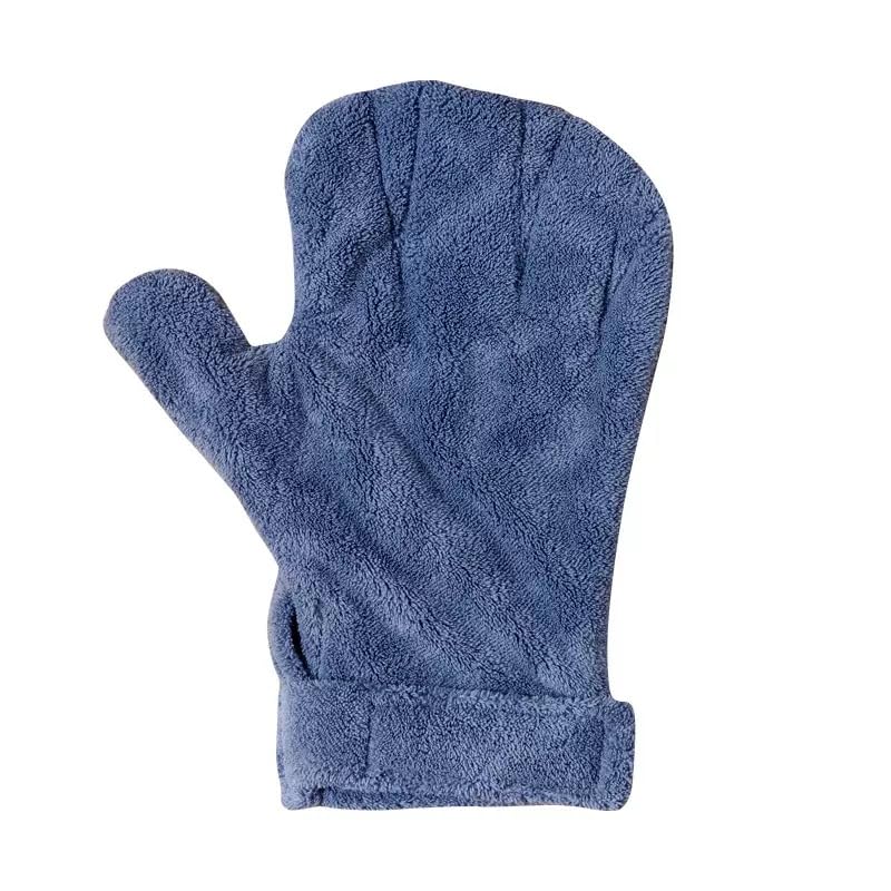 1Pcs Bite-resistant Gloves Adjustable Hamster Bite Proof Glove and Grooming Brush Set Soft Cleansing Brush Massage Combs, Guinea Pig Brush, Hamster Care Set for Hamsters, Ferrets, Hedgehog (Blue)