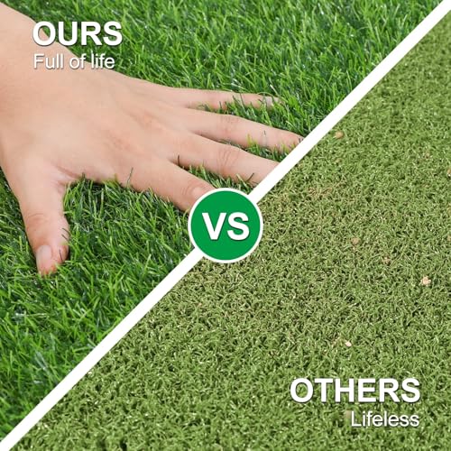 Artificial Turf Rug For Dog, Sturdy Indoor/Outdoor Fake Grass, 36" x 59" | Safety material, Durable TPR bottom, Realistic look, Non-Slip, Dog urine will NOT soak through to your floor. - size: 3' x 4'11" (Rectangular)