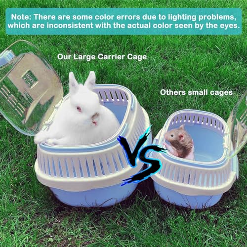 Hamster Carrier Portable Guinea Pig Carrier 13 X 11 X 8 in | Hamster Travel Cage with Ventilation Holes Outdoor Small Pet Carriers for Rat Gerbil Rabbit Hedgehog Squirrel Sugar Glider - color: Green