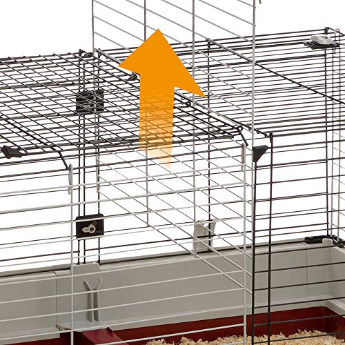 Ferplast Krolik Extra-Large Rabbit Cage w/Wire Extenstion | Rabbit Cage Includes All Accessories & Measures 55.9L x 23.62W x 19.68H & Includes All Accessories | 1-Year Manufacturer's Warranty - style: Rabbit Cage w/ Wire Hutch