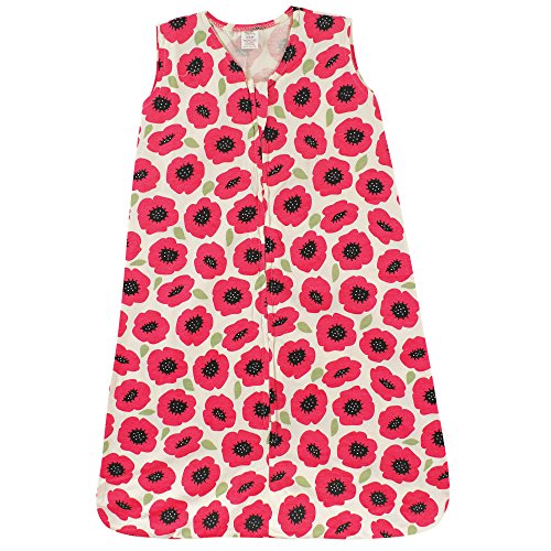 Touched by Nature Unisex Baby Organic Cotton Sleeveless Wearable Sleeping Bag, Sack, Blanket, Poppy, 6-12 Months - color: Poppy, size: 6-12 Months