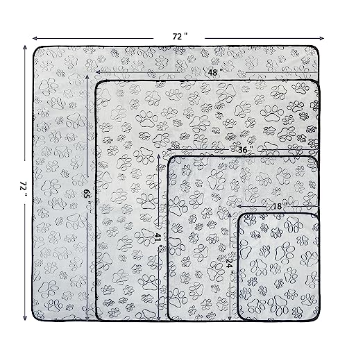 Reusable Puppy Pads, Washable Pee Pads, Leakproof 65"x 48" | Extra Large Absorbent Dog Training Pads, Wee Wee Pads With Waterproof Non-Slip Base For Potty, Crates, Playpen & Senior Dogs - size: 65x48-Gray