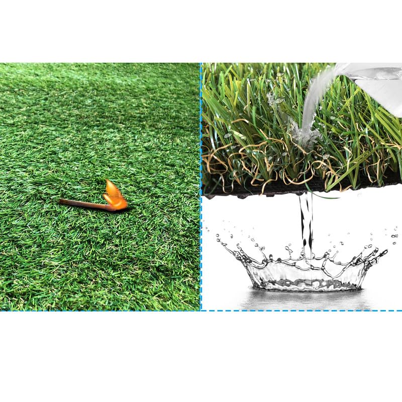 PET Grow 4'x13 Pad Artificial Realistic & Thick Fake Mat for Outdoor Garden Landscape Dog Synthetic Grass Rug Turf, 4' x 13', Green - size: 4 FT x 13 FT (52 Square FT)
