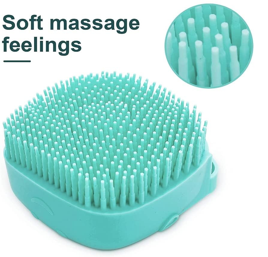 Pet Bath Massage Brush Puppy Dog Cat Grooming Cleaning Soft (Blue) | Grooming Cleaning Soft (Blue)