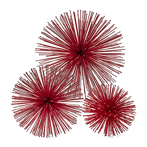 Modern Day Accents 5250 Erizo Spiked Large Red Sphere, 10" D - color: Red, size: Large