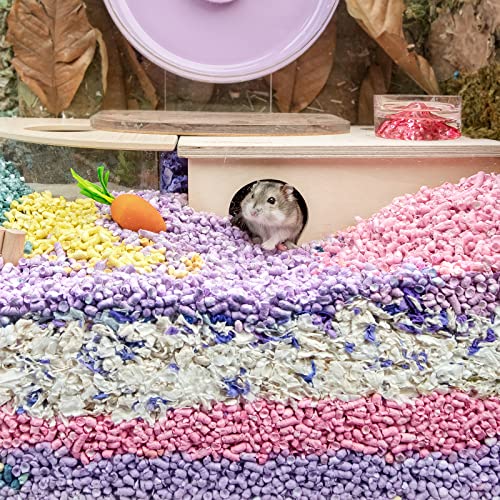 Niteangel Hamster Paper Pellets Bedding 1.8LB / 850g Small Aninam Bedding for Syrian Dwarf Hamsters Gerbils Mice Mouse Lemming Degus or Other Small-Sized Pets (Pink) - color: Pink